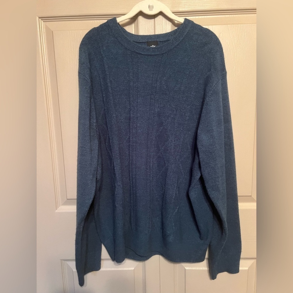 Dockers Men's Teal Crewneck Sweater